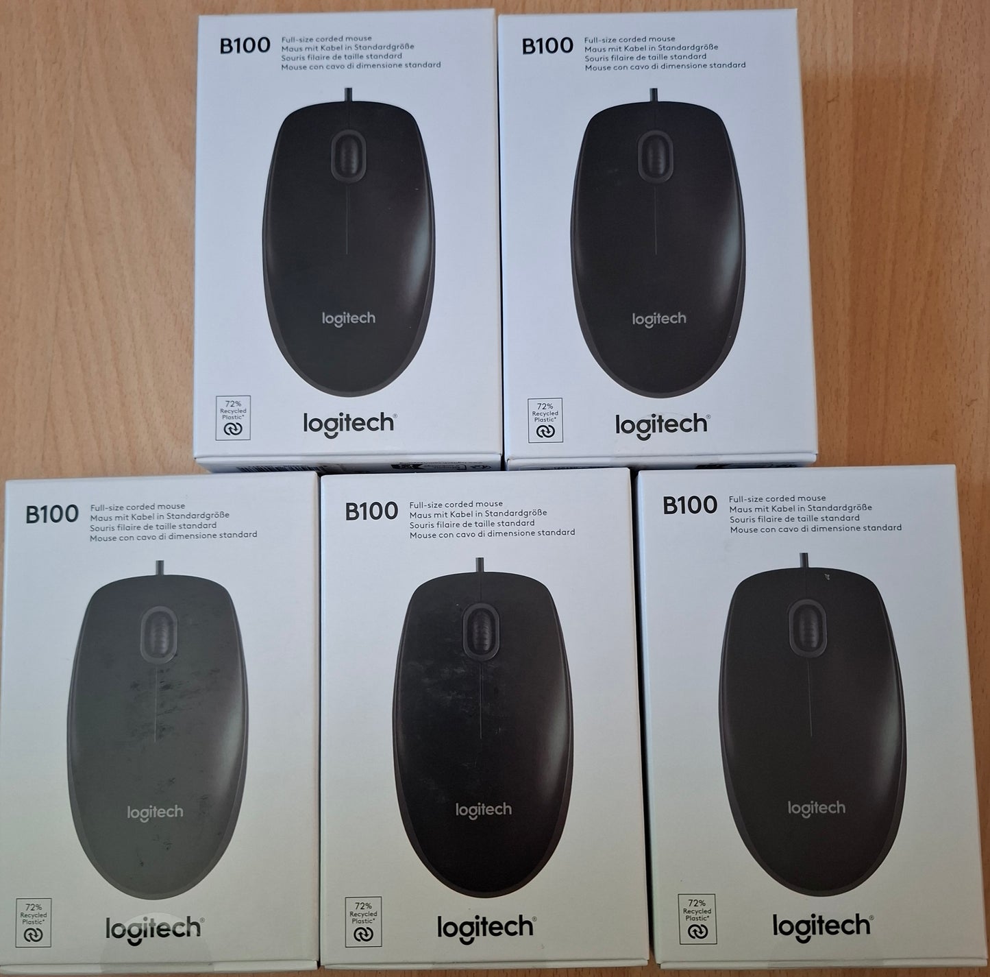 5x Logitech B100 Maus