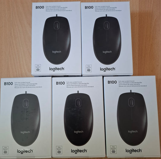 5x Logitech B100 Maus