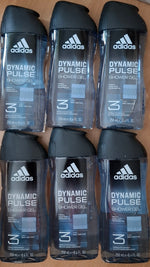 6x adidas Dynamic Pulse Duschgel 250ml 3in1 Body Hair Face Männer Shower Gel