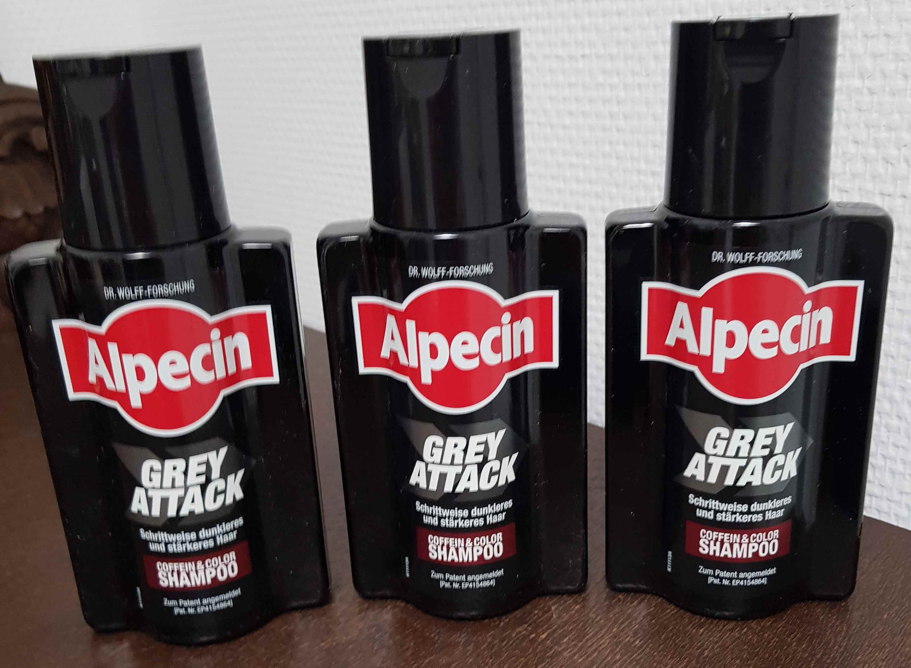 3x 200 ml Alpecin Grey Attack Coffein & Color Shampoo